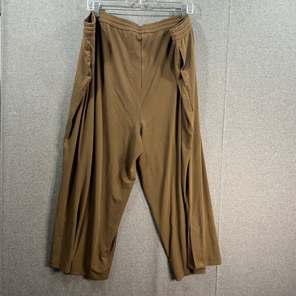 Every Day by Susan Graver Liquid Knit Drawstring Crop Pants Driftwood, Size 3X - Picture 2 of 10